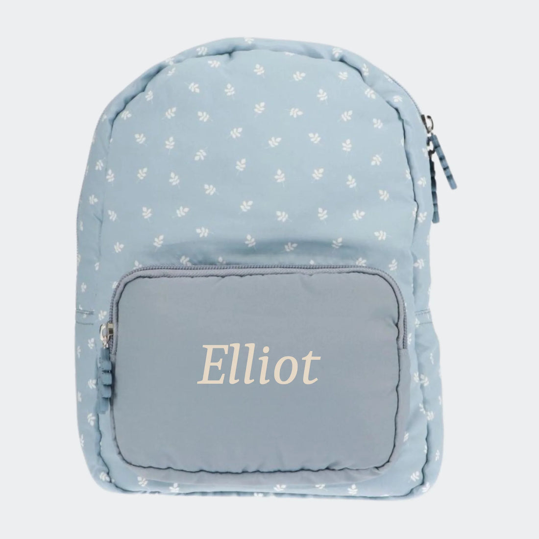 Polstret Børnetaske Blade Blå - med navn Customizer Tutete Polstret Børnetaske Blade Blå - med navn Blå højde 25cm x bredde 20cm x dybde 6cm