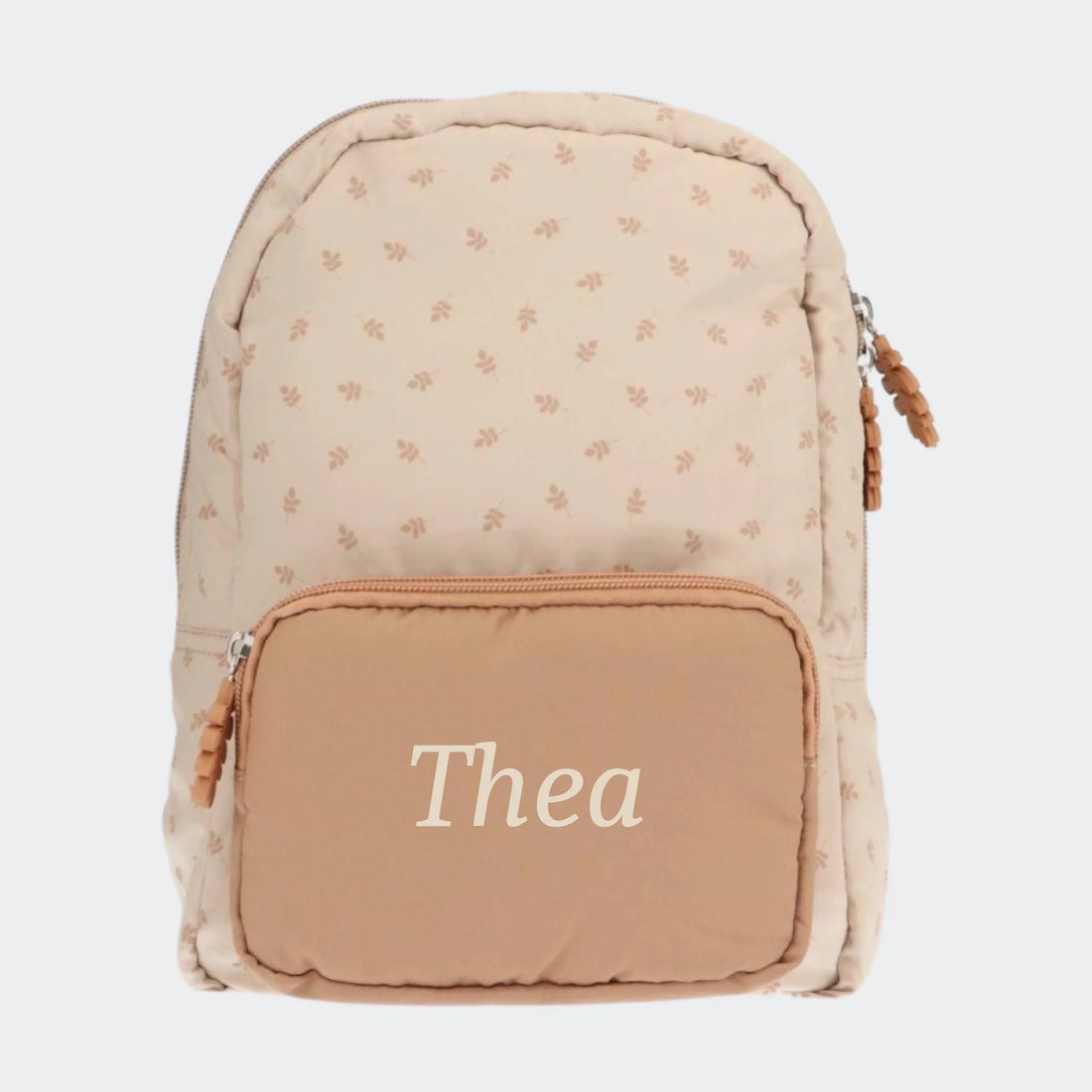 Polstret Børnetaske Blade Sand - med navn Customizer Tutete Polstret Børnetaske Blade Sand - med navn Sand højde 25cm x bredde 20cm x dybde 6cm