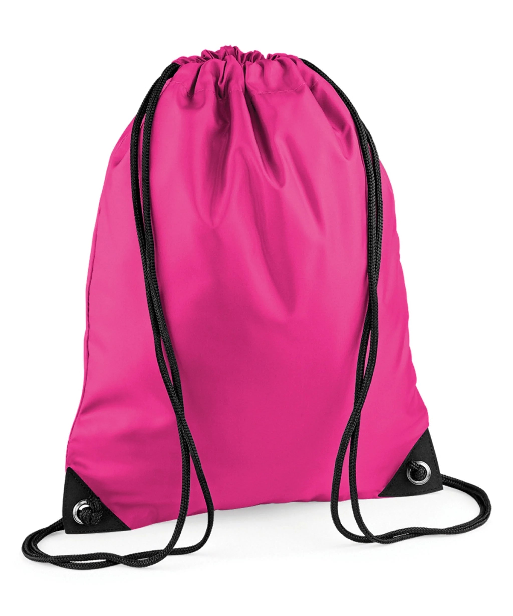 Idrætstaske i fuchsia – med navn
