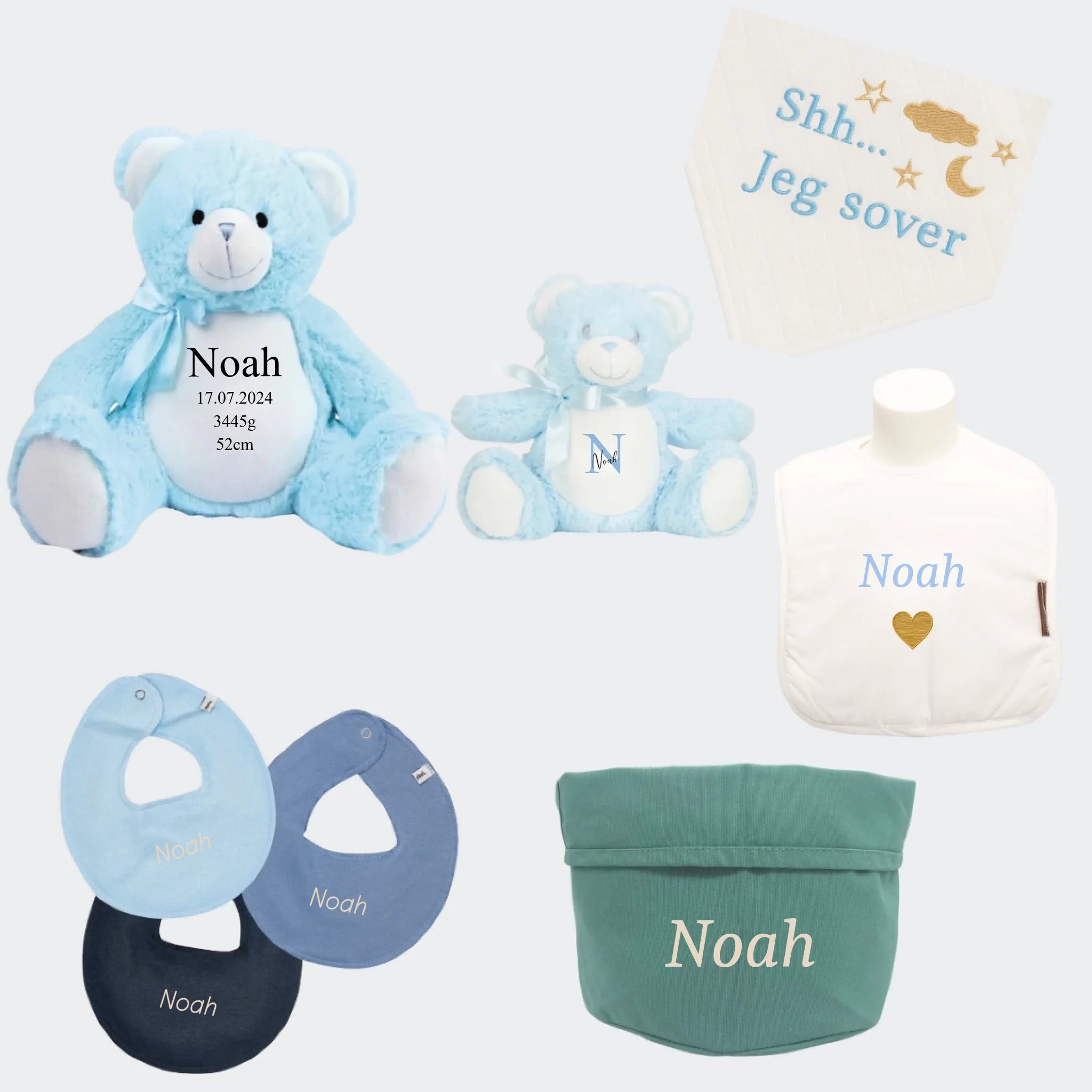 Blå bamse Gavekurv - Dreng Customizer TeeInBlue Blå bamse Gavekurv- Dreng dreng M