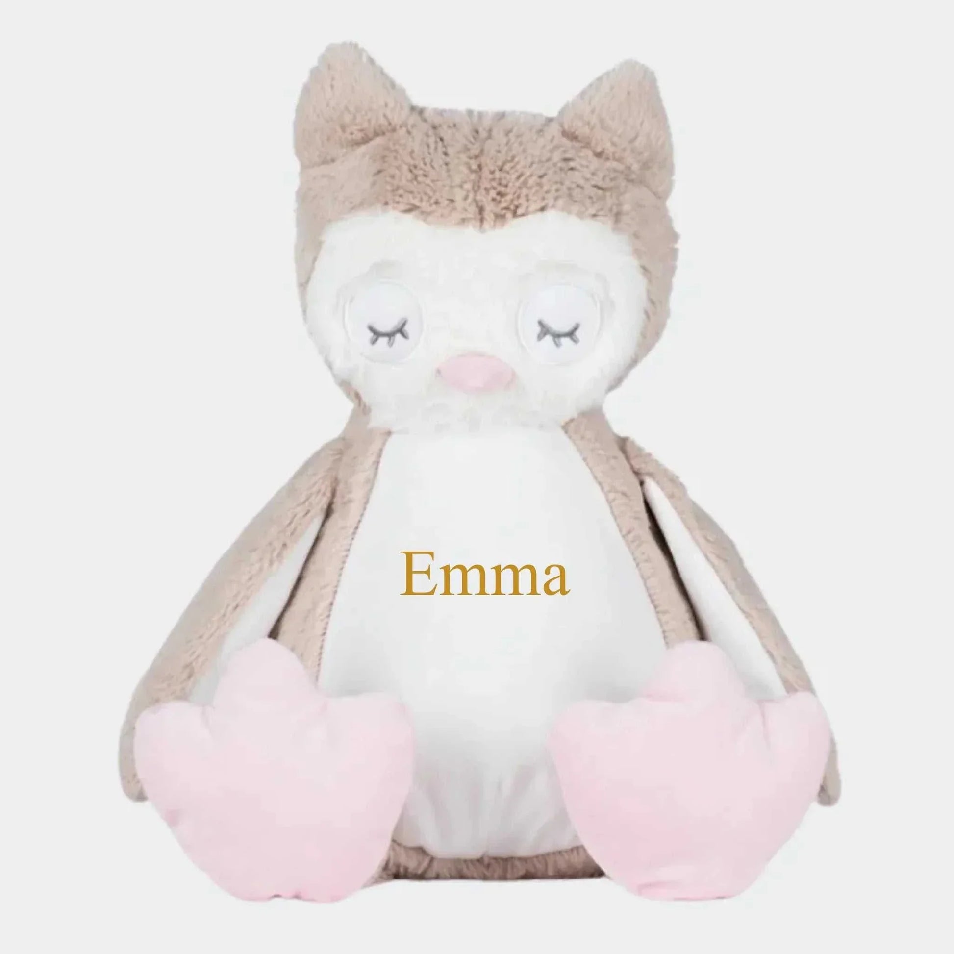 Ugle bamse Customizer TeeInBlue Navn 54654654 42cm