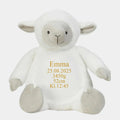Lam bamse med navn Customizer TeeInBlue Navn+Dato+Længde+Vægt+Klokkeslet 544 42cm