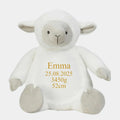 Lam bamse med navn Customizer TeeInBlue Navn+Dato+Længde+Vægt 544 42cm