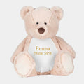 Classik bamse med navn og data broderet på bamsen Customizer TeeInBlue Navn+Dato 544 42cm