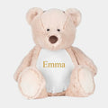 Classik bamse med navn og data broderet på bamsen Customizer TeeInBlue Navn 54654654 42cm