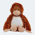 Personlig Orangutang Bamse med Broderi - Unik Gave til Baby og Børn Customizer TeeInBlue Navn+Dato 544 42cm