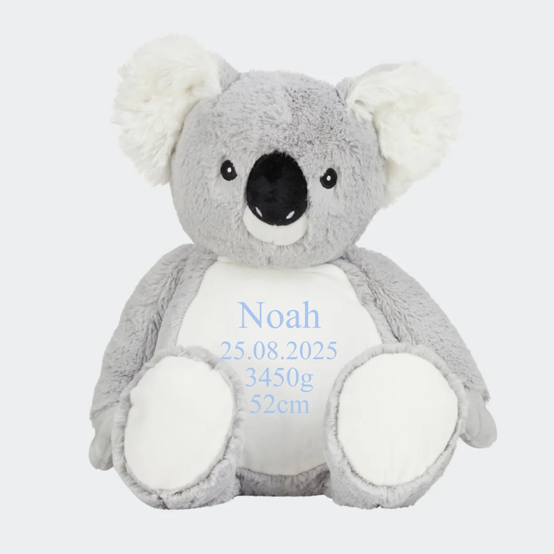 Koala bamse med navn Customizer TeeInBlue Navn+Dato+Længde+Vægt 544 42cm