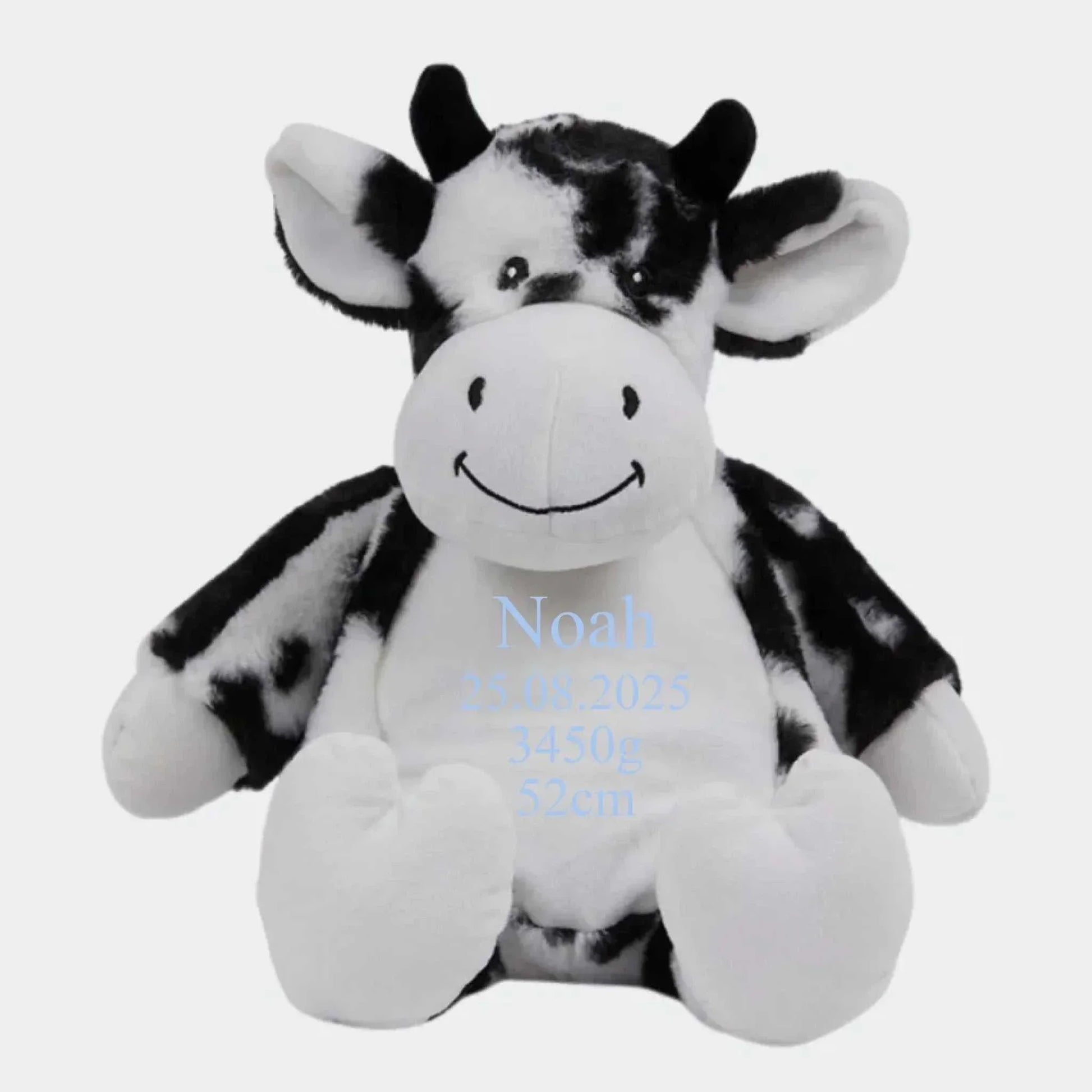 Ko bamse Customizer TeeInBlue Navn+Dato+Længde+Vægt 544 42cm