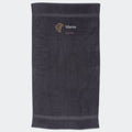 Håndklæde med stjernetegn og navn - Løven Customizer TeeInBlue Håndklæde med flere linjer Mørkegrå 50x90