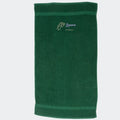 Håndklæde med stjernetegn og navn - Jomfruen Customizer TeeInBlue Håndklæde med flere linjer Mørkgrøn 50x90