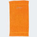 Håndklæde med stjernetegn og navn - Jomfruen Customizer TeeInBlue Håndklæde med flere linjer Orange 50x90
