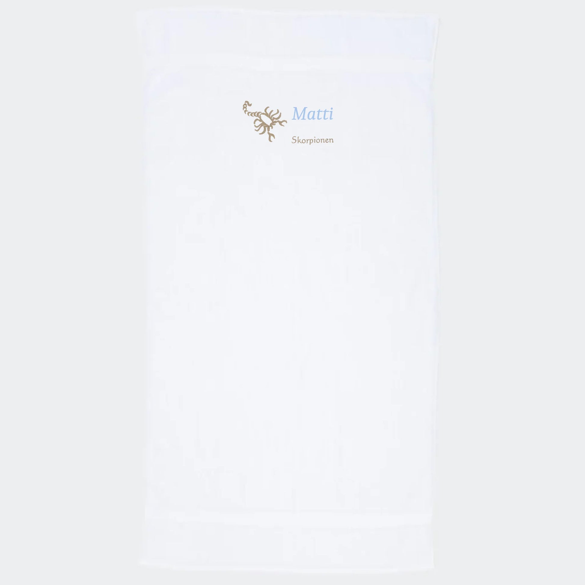 Håndklæde med stjernetegn og navn - Skorpionen Customizer TeeInBlue Håndklæde med flere linjer Hvid 50x90