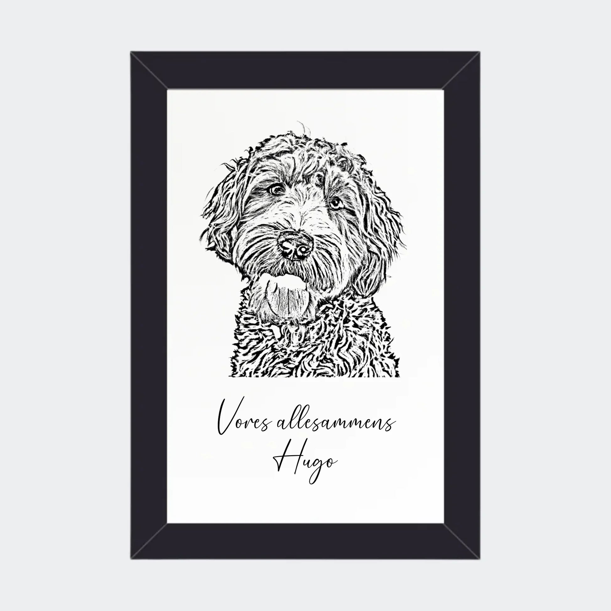 Plakat - Upload eget billede - Stregtegning Customizer TeeInBlue 10x15 Sort 10x15