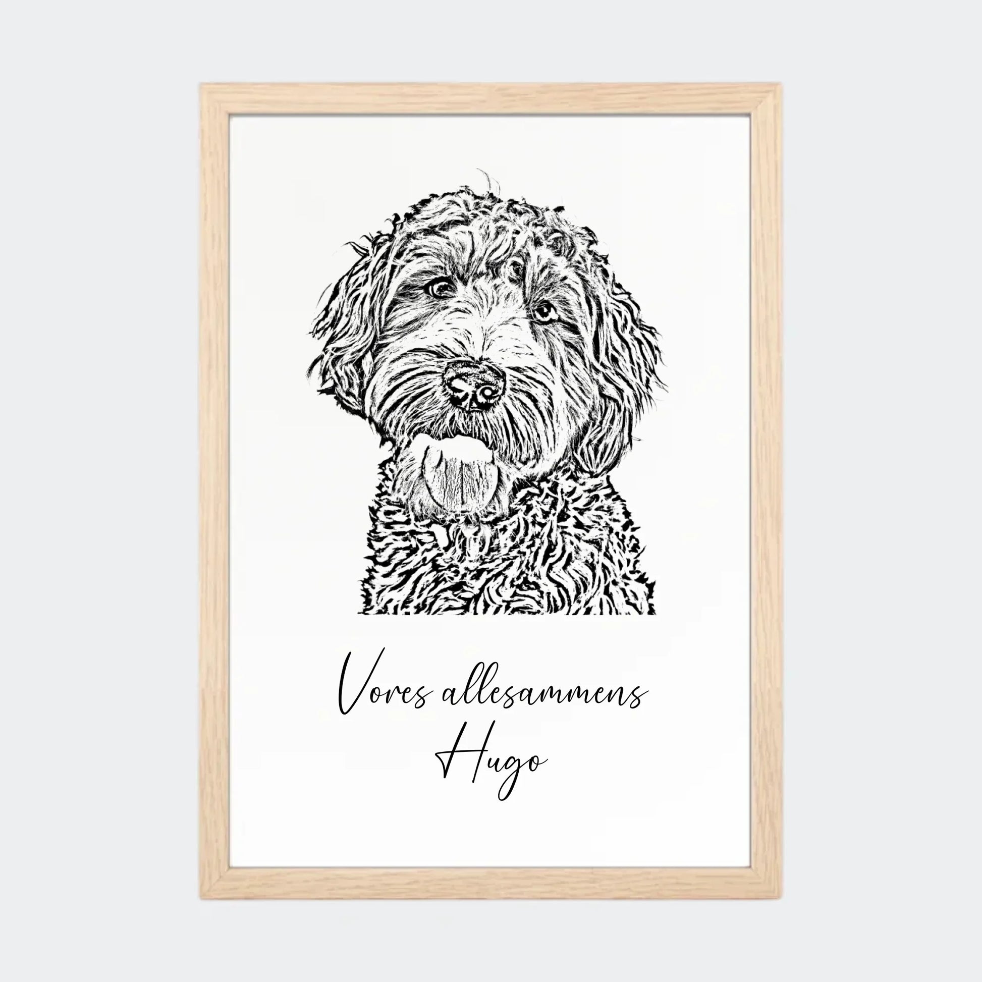 Plakat - Upload eget billede - Stregtegning Customizer TeeInBlue A4 Natur eg A4