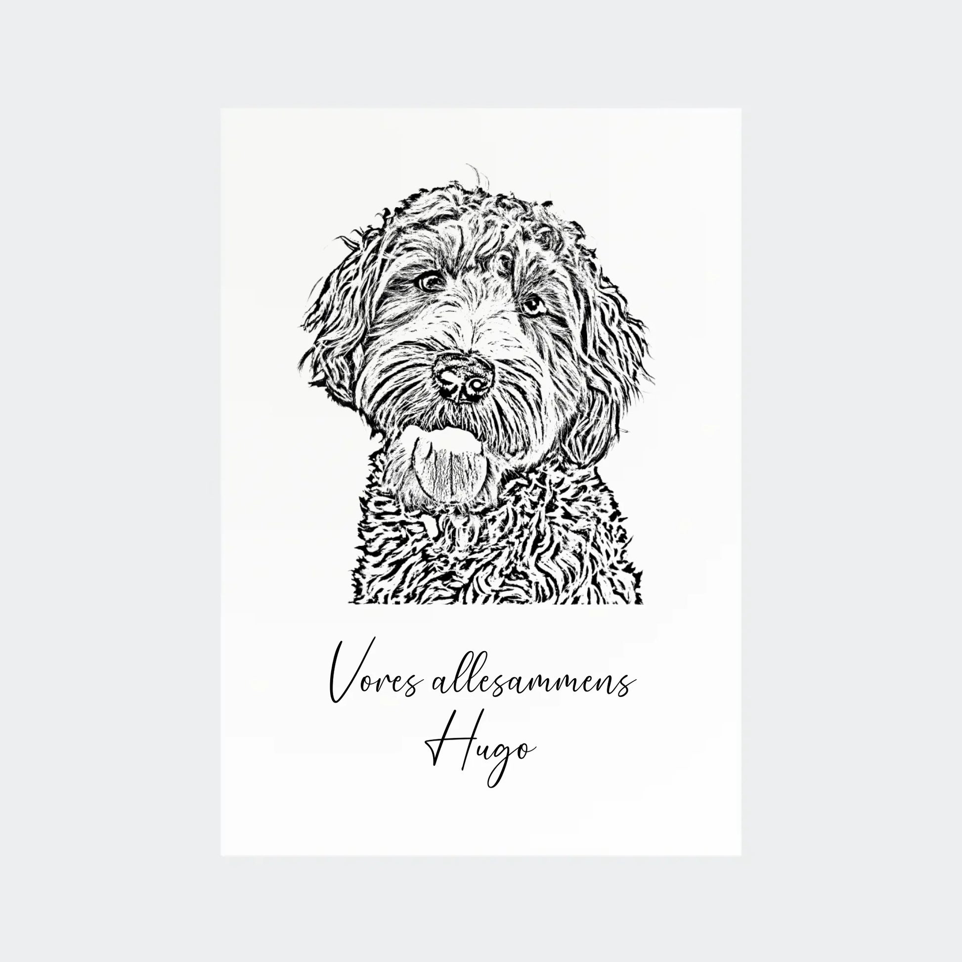 Plakat - Upload eget billede - Stregtegning Customizer TeeInBlue A4 Uden ramme A4