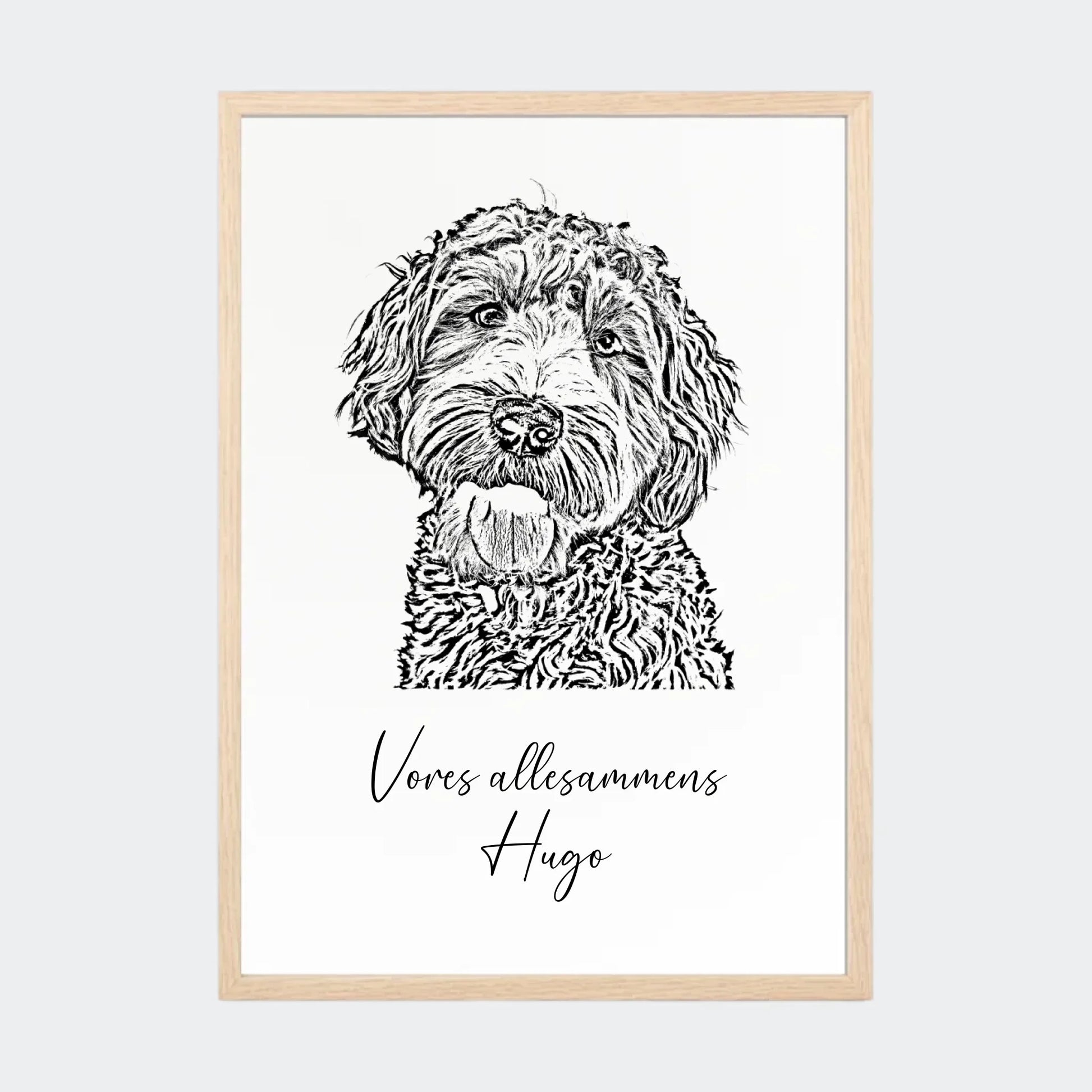 Plakat - Upload eget billede - Stregtegning Customizer TeeInBlue A3 Natur eg A3