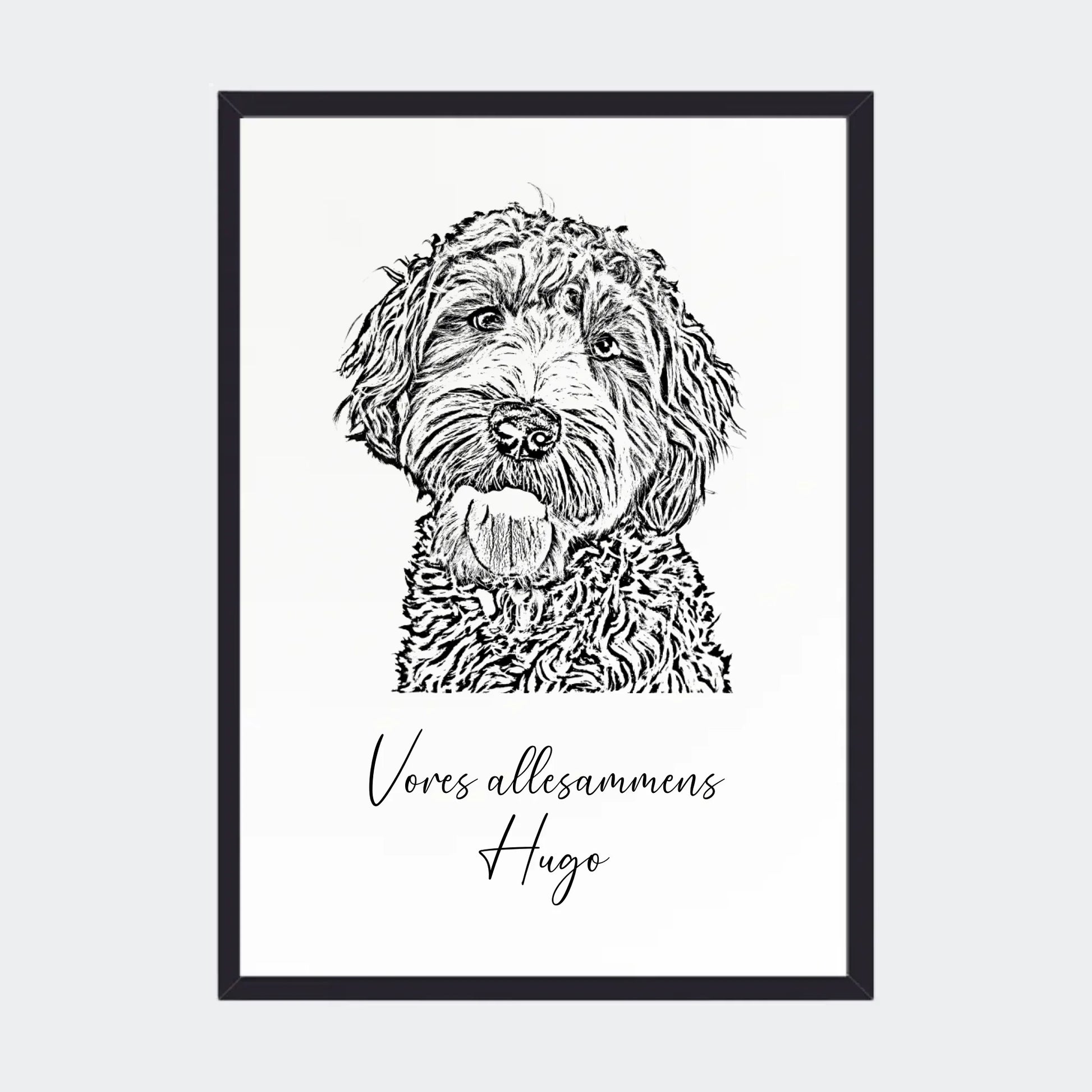 Plakat - Upload eget billede - Stregtegning Customizer TeeInBlue A3 Sort A3