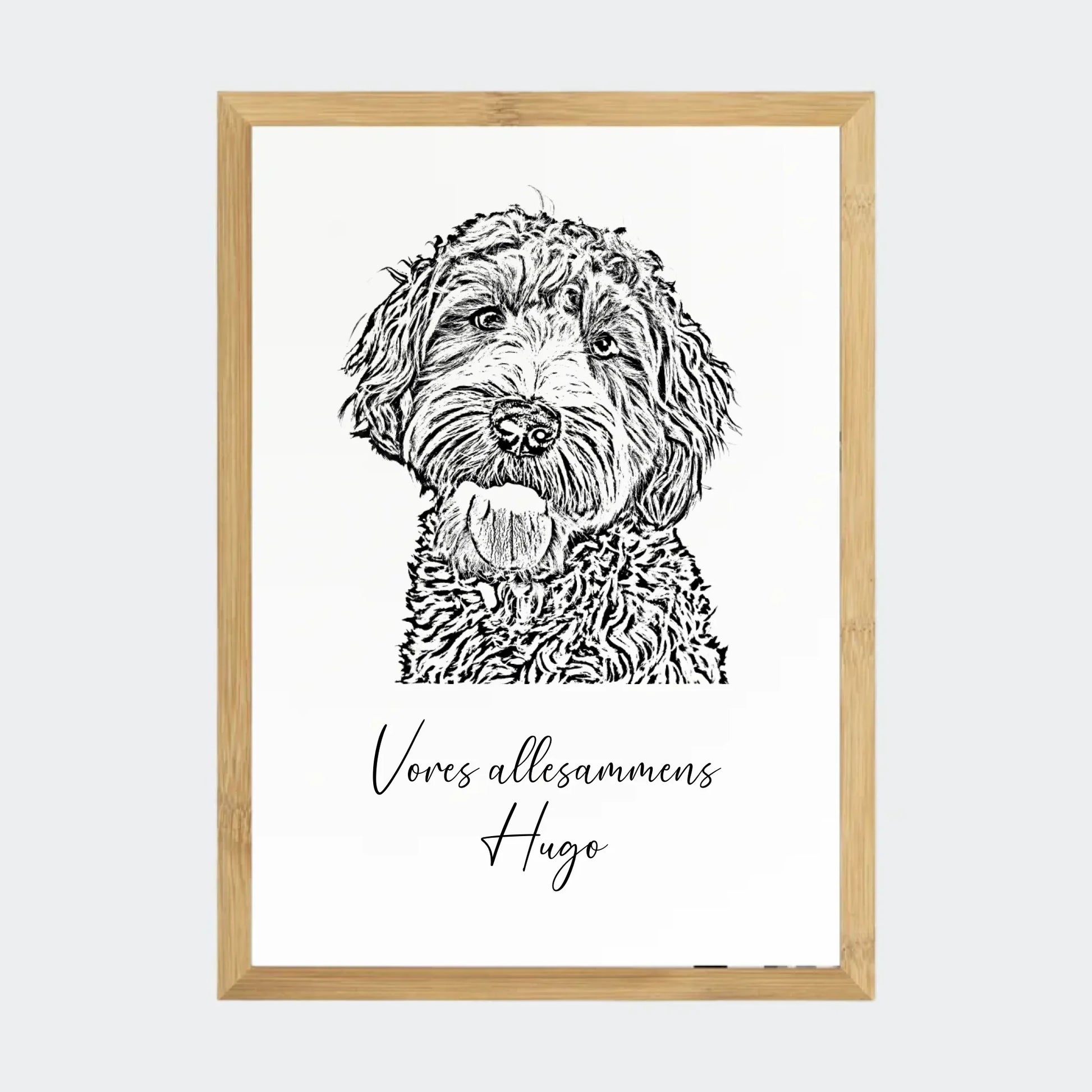 Plakat - Upload eget billede - Stregtegning Customizer TeeInBlue A3 Bambus A3