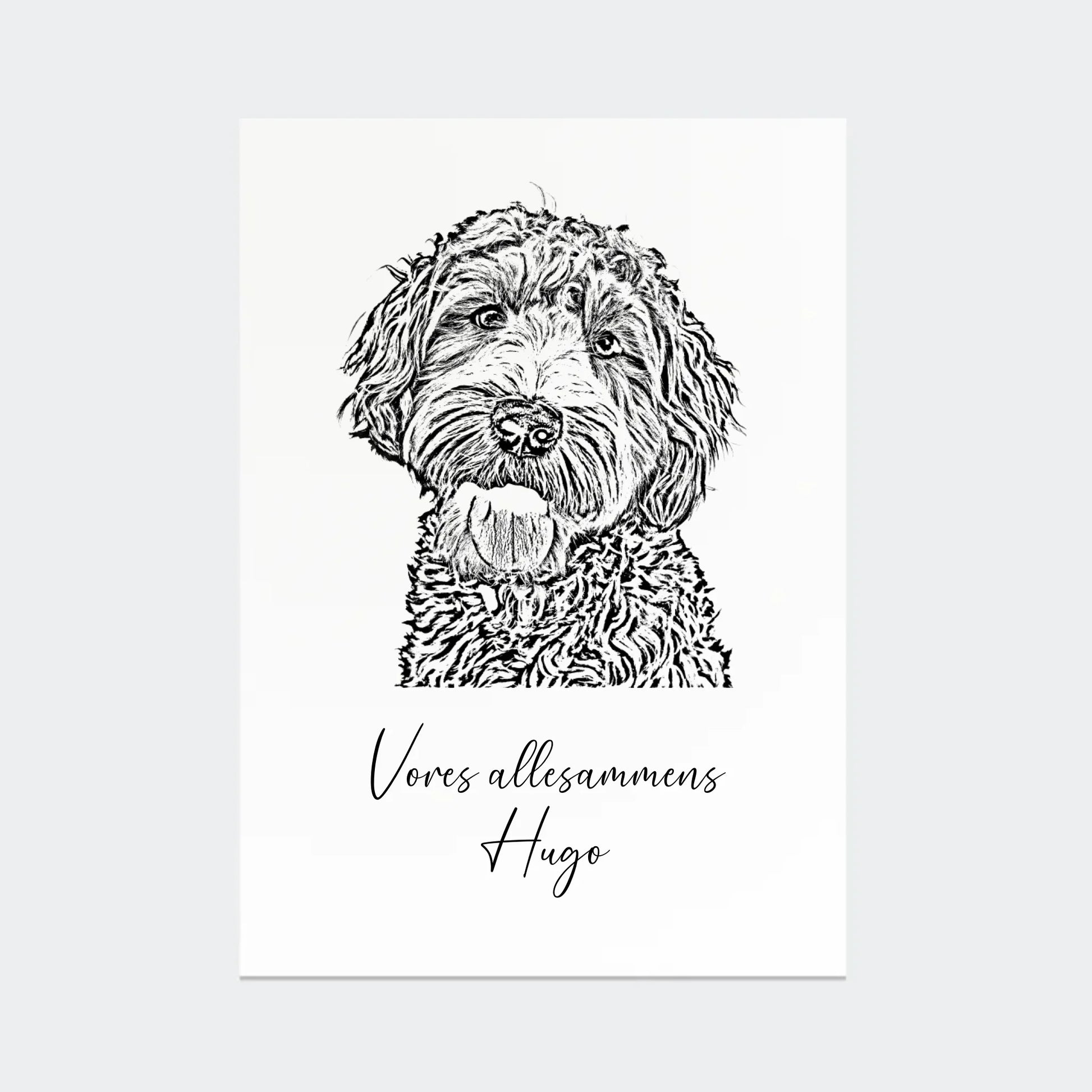 Plakat - Upload eget billede - Stregtegning Customizer TeeInBlue A3 Uden ramme A3