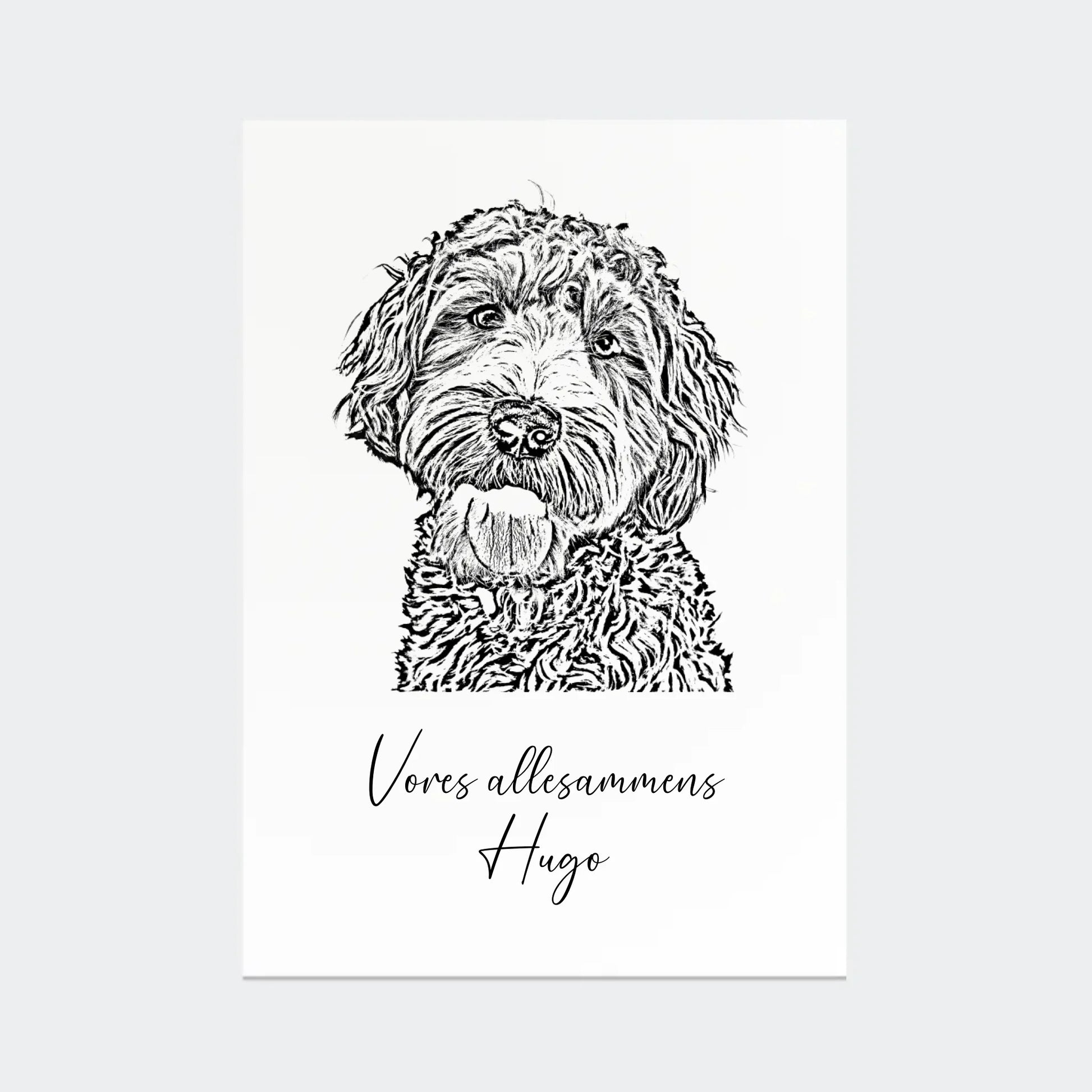 Plakat - Upload eget billede - Stregtegning Customizer TeeInBlue A2 Uden ramme A2