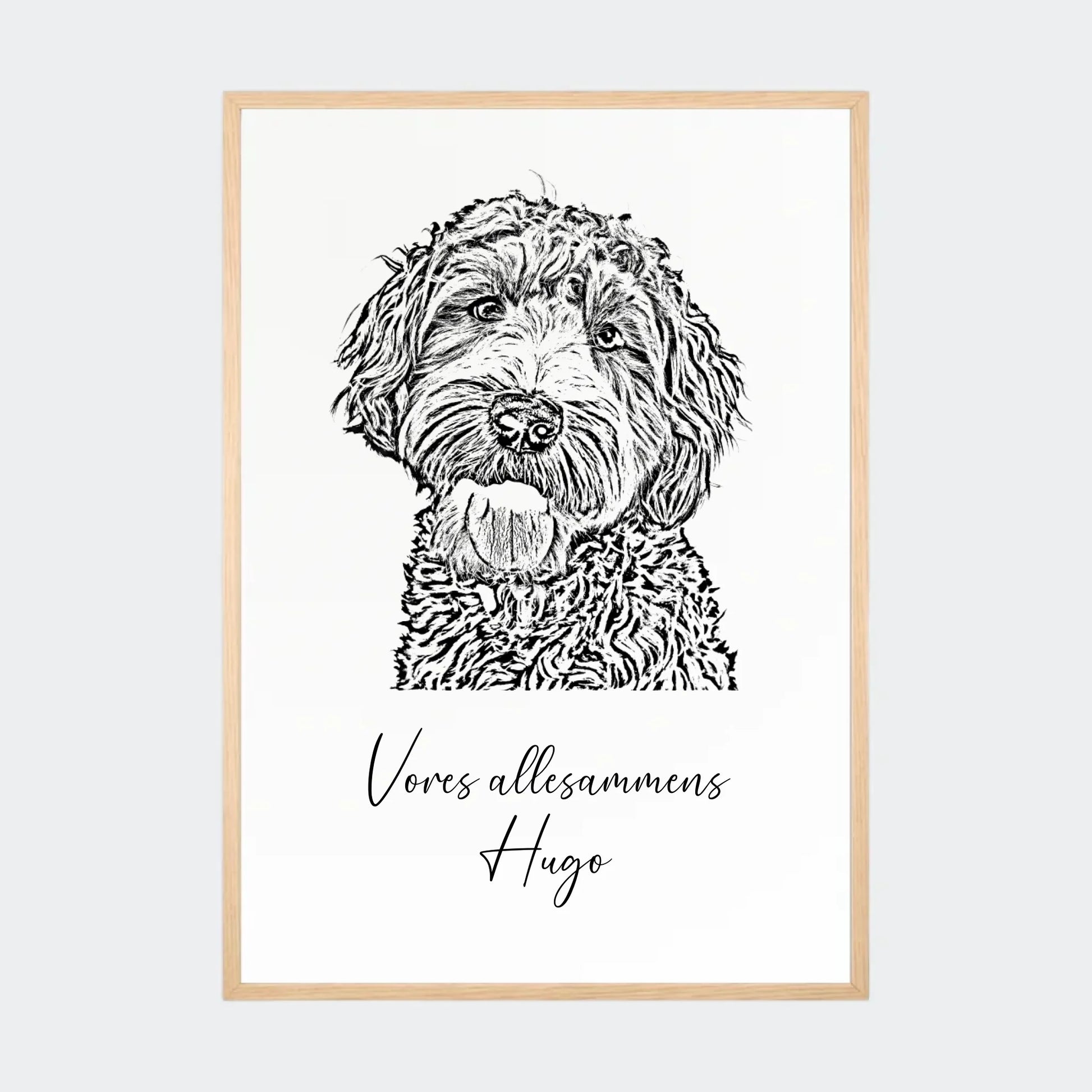 Plakat - Upload eget billede - Stregtegning Customizer TeeInBlue A2 Natur eg A2