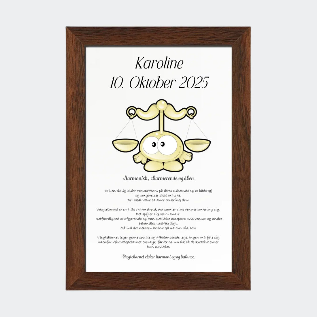 Plakat med stjernetegn - Vægten Customizer TeeInBlue 10x15 Uden ramme 10x15