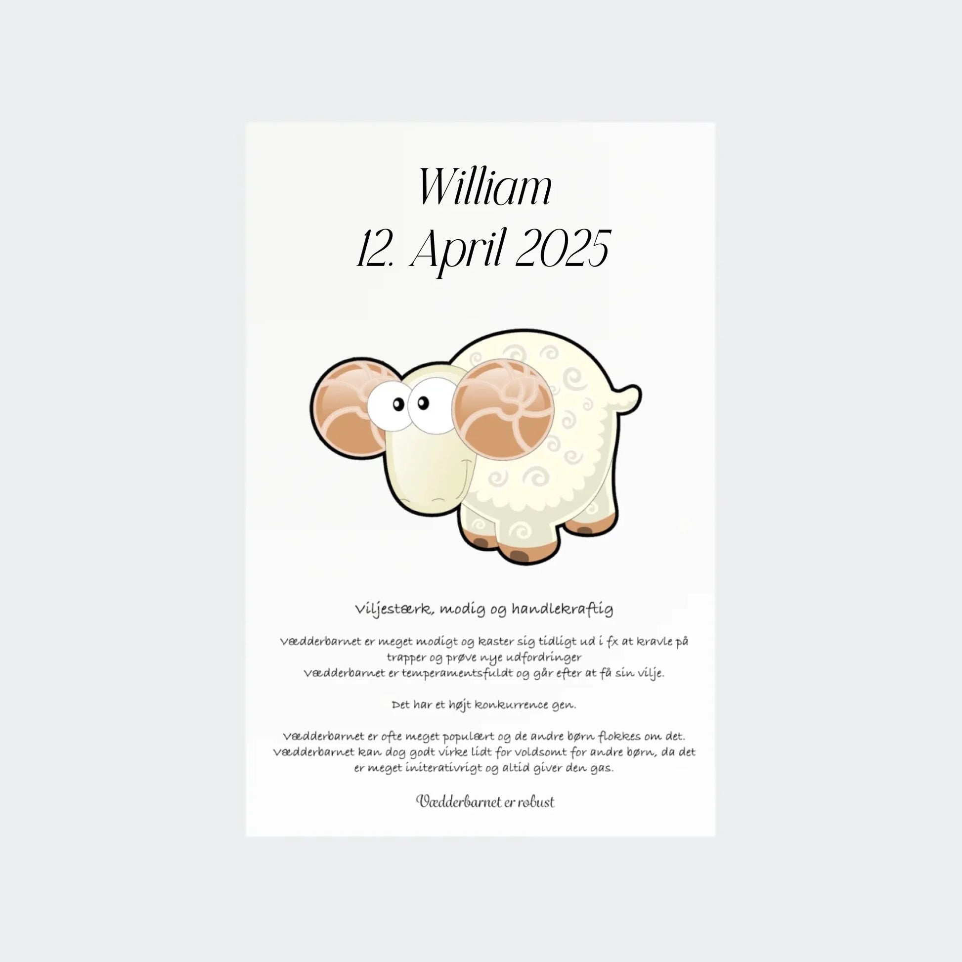 Plakat med stjernetegn - Vædderen Customizer TeeInBlue 10x15 Uden ramme 10x15