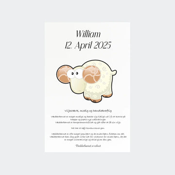 Plakat med stjernetegn - Vædderen Customizer TeeInBlue 10x15 Uden ramme 10x15