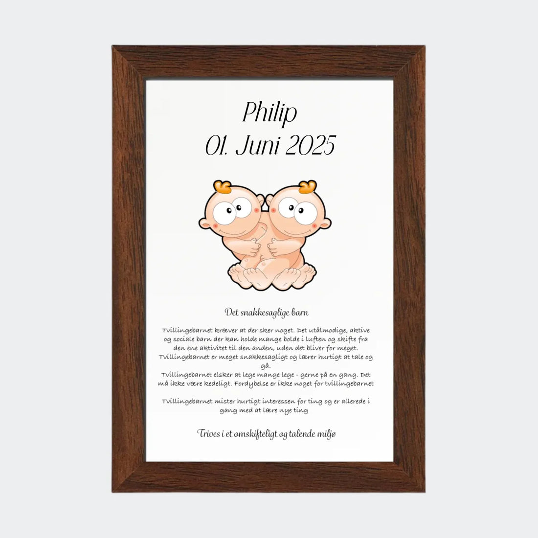 Plakat med stjernetegn - Tvillingen Customizer TeeInBlue 10x15 Uden ramme 10x15