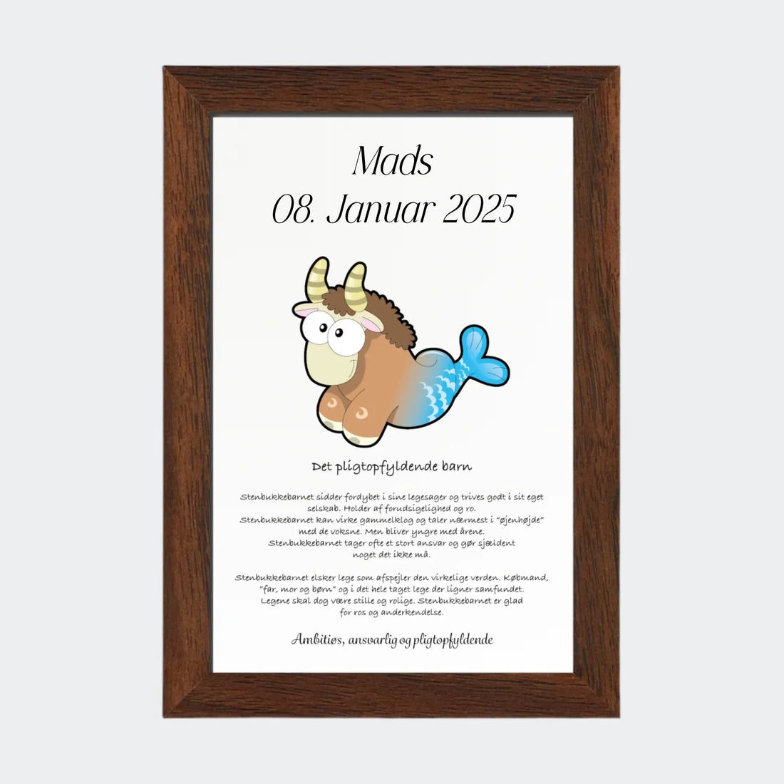 Plakat med stjernetegn - Stenbukken Customizer TeeInBlue 10x15 Uden ramme 10x15