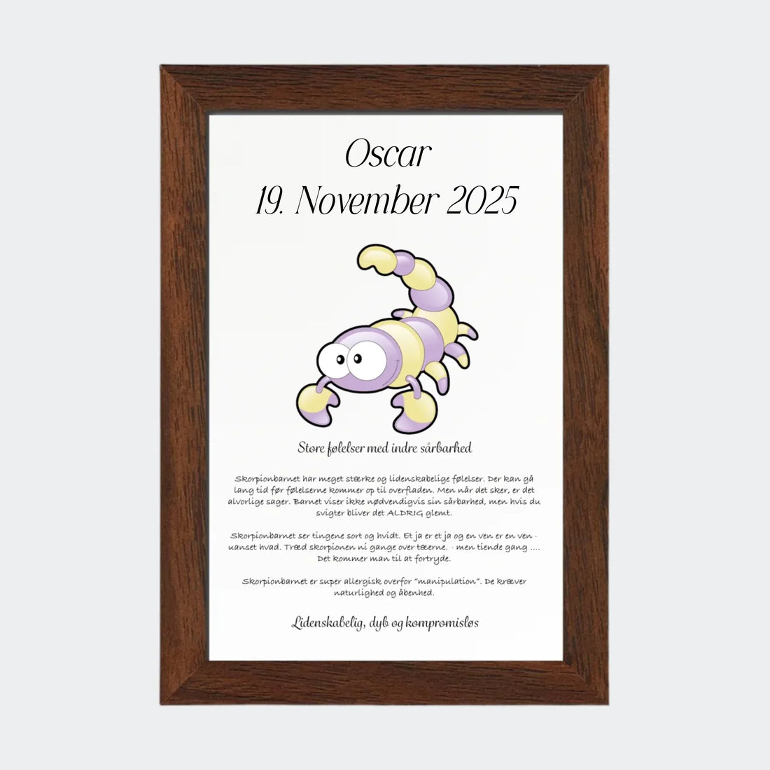 Plakat med stjernetegn - Skorpionen Customizer TeeInBlue 10x15 Uden ramme 10x15