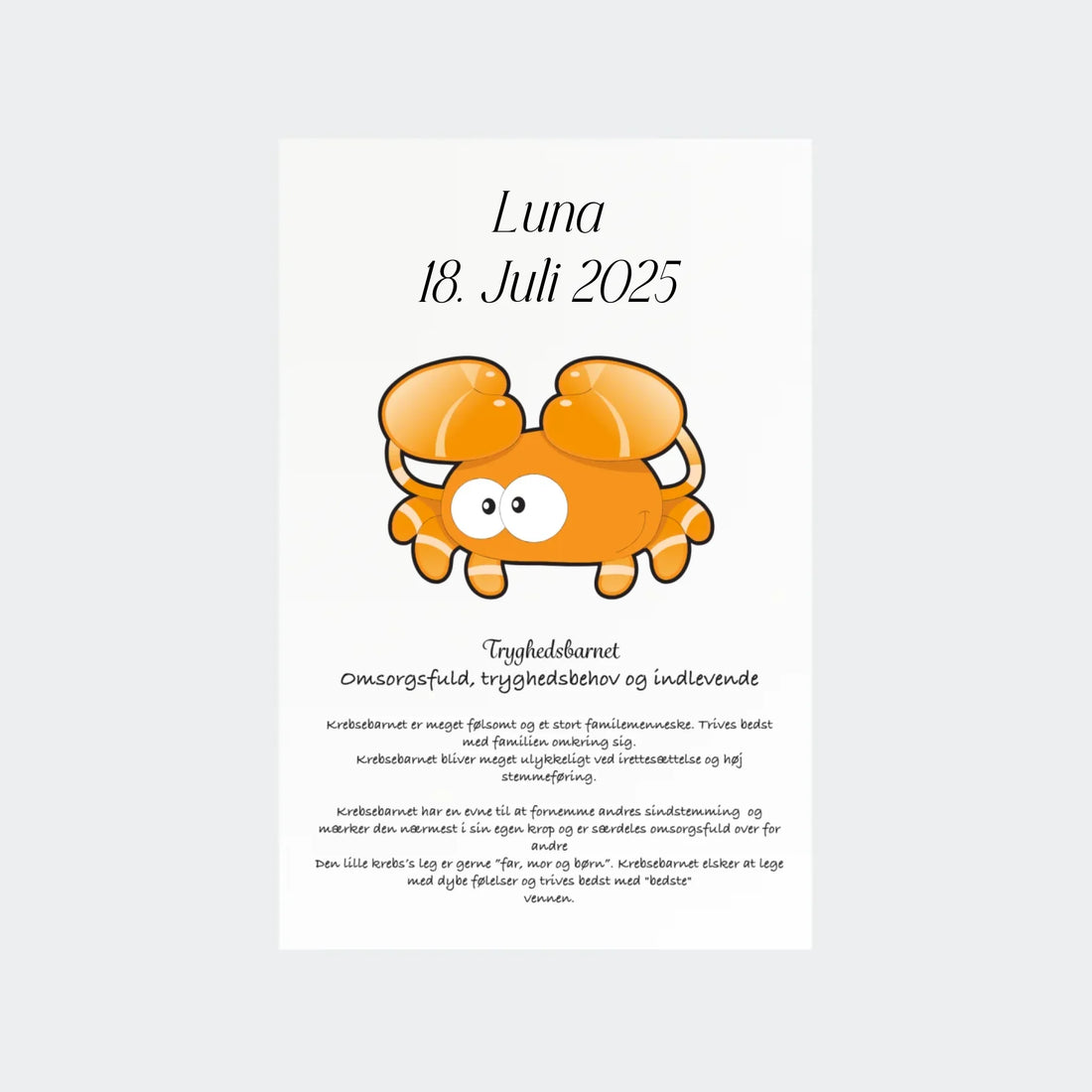 Plakat med stjernetegn - Krebsen Customizer TeeInBlue 10x15 Uden ramme 10x15