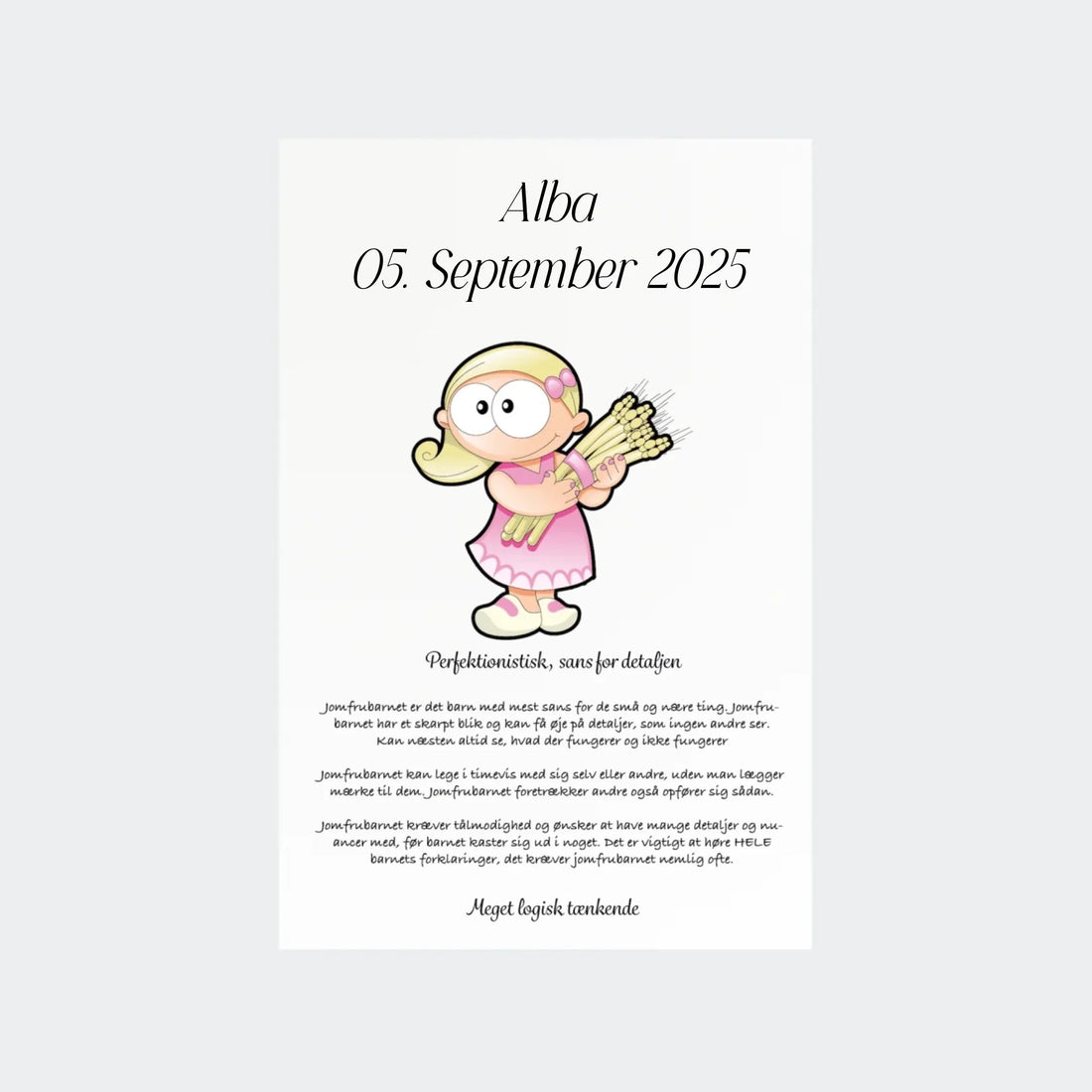 Plakat med stjernetegn - Jomfruen Customizer TeeInBlue 10x15 Uden ramme 10x15