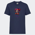 T-shirt til børn - Uhyggelig dukke Customizer TeeInBlue T-shirt Print på front Navy 3-4 år
