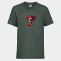 T-shirt til børn - Uhyggelig dukke Customizer TeeInBlue T-shirt Print på front Mørkegrøn 3-4 år