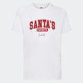 T-shirt til børn - Santas Favorite Customizer TeeInBlue T-shirt Print på front Hvid 3-4 år