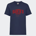 T-shirt til børn - Santas Favorite Customizer TeeInBlue T-shirt Print på front Navy 3-4 år