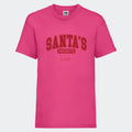 T-shirt til børn - Santas Favorite Customizer TeeInBlue T-shirt Print på front Fuchsia 3-4 år