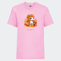 T-shirt til børn - Græskar, Solsikke, Efterår Enhjørning Customizer TeeInBlue T-shirt Print på front Lyserød 3-4 år