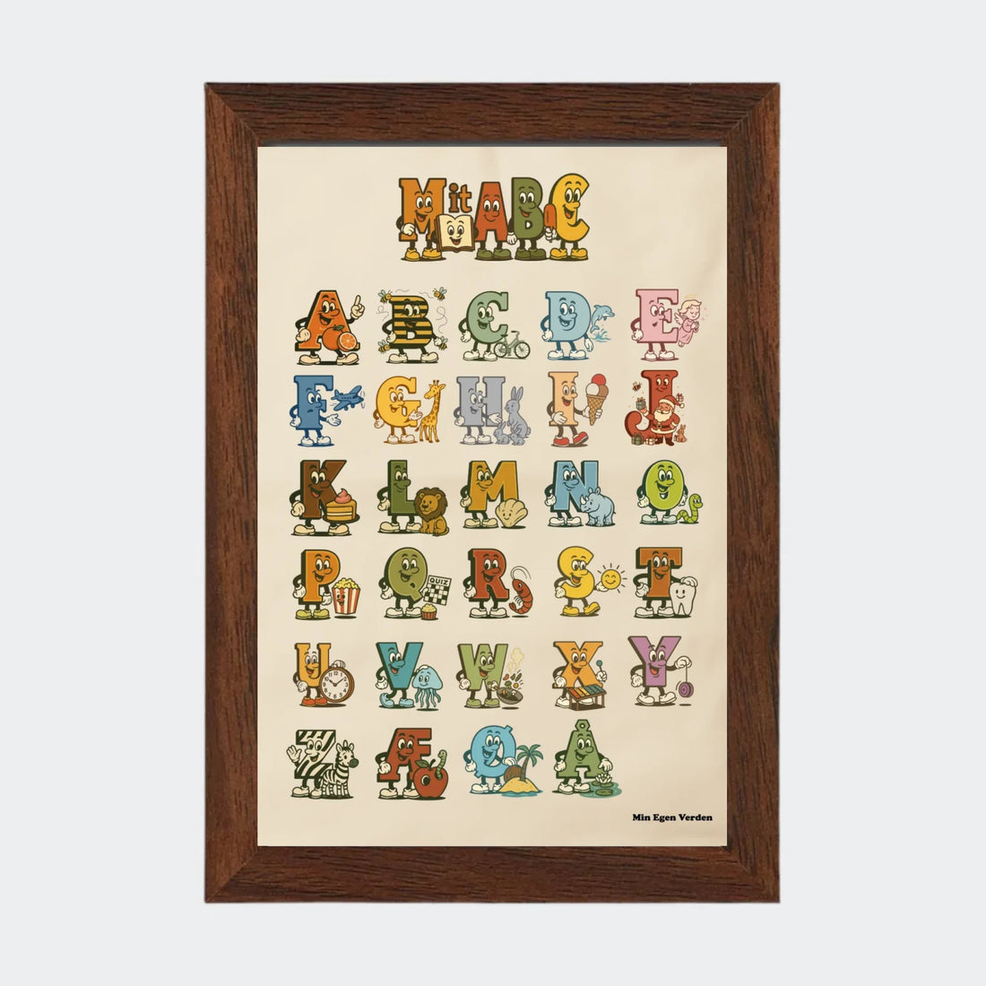 Plakat - Mit ABC med forskellige motiver Customizer TeeInBlue 10x15 Uden ramme 10x15