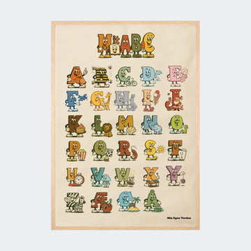 Plakat - Mit ABC med forskellige motiver Customizer TeeInBlue A2 Natur eg A2