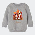 Sweatshirts til små børn - Efterårs blade sød enhjørning Customizer TeeInBlue Sweatshirt til børn - flere farver Grå 6-12M