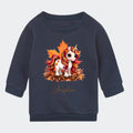 Sweatshirts til små børn - Efterårs blade sød enhjørning Customizer TeeInBlue Sweatshirt til børn - flere farver Navy 6-12M