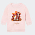 Sweatshirts til små børn - Efterårs blade sød enhjørning Customizer TeeInBlue Sweatshirt til børn - flere farver Lyserød 6-12M