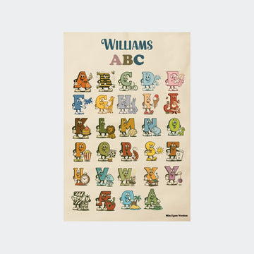 Plakat - Alfabet på dansk med navn Customizer TeeInBlue 10x15 Uden ramme 10x15