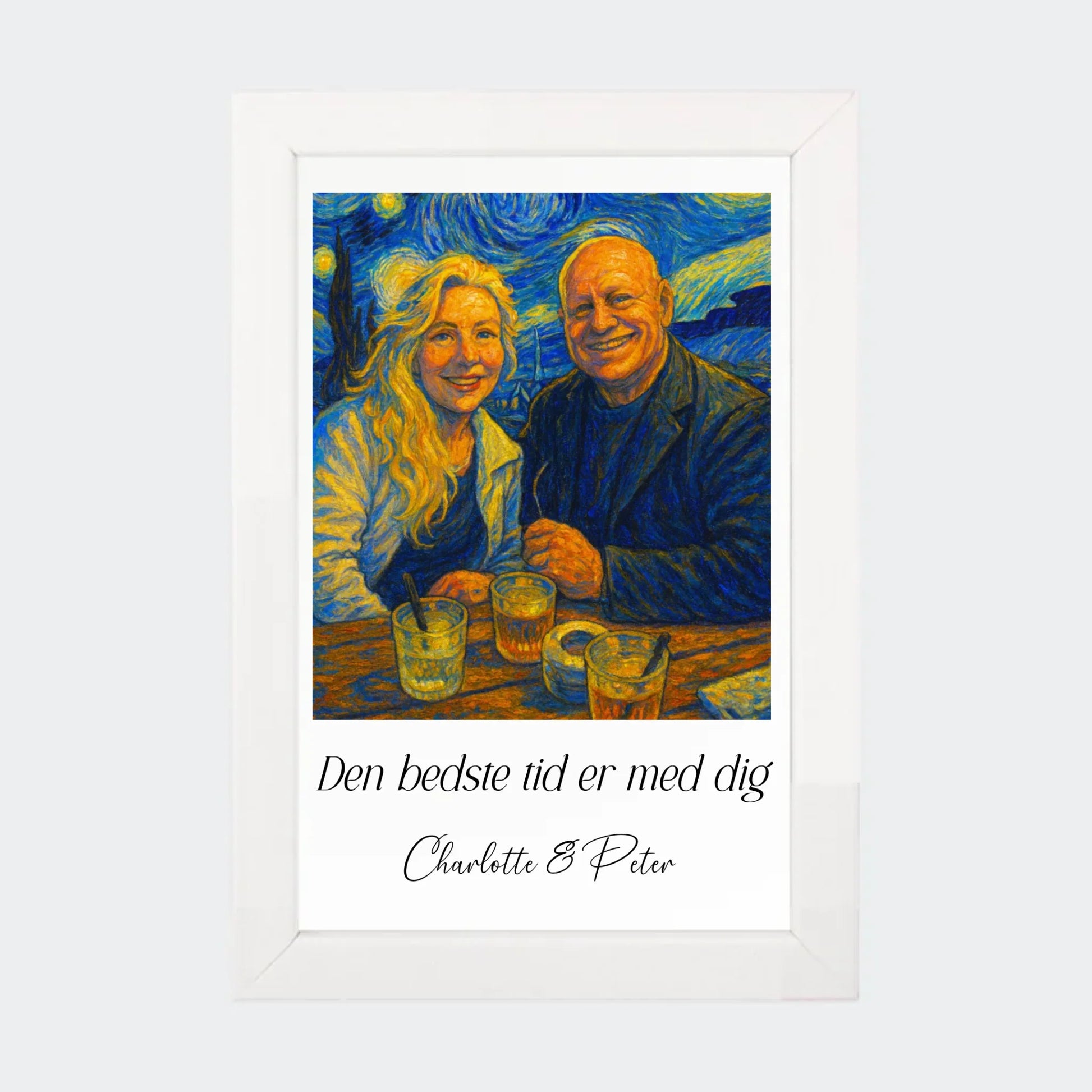 Plakat Ai genereret Vangogh Painting - Upload eget billede Customizer TeeInBlue 10x15 Hvid 10x15