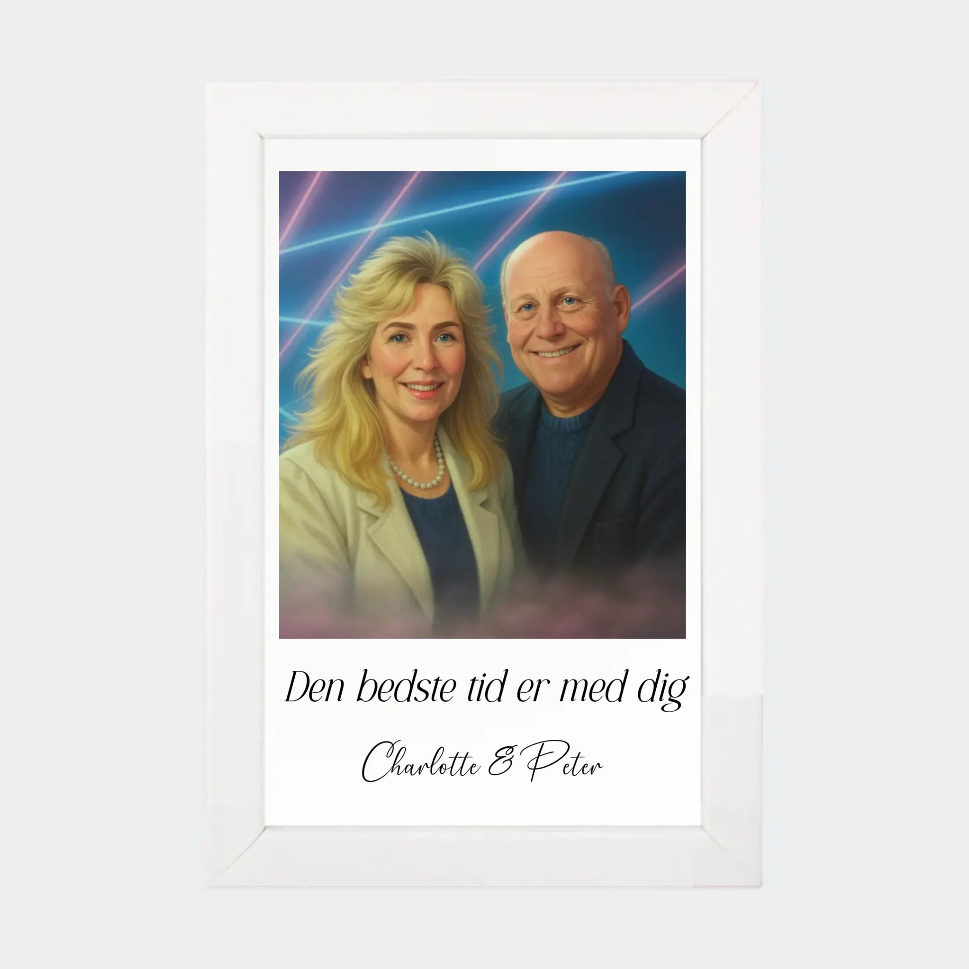 Plakat Ai genereret 1980s - Upload eget billede Customizer TeeInBlue 10x15 Hvid 10x15