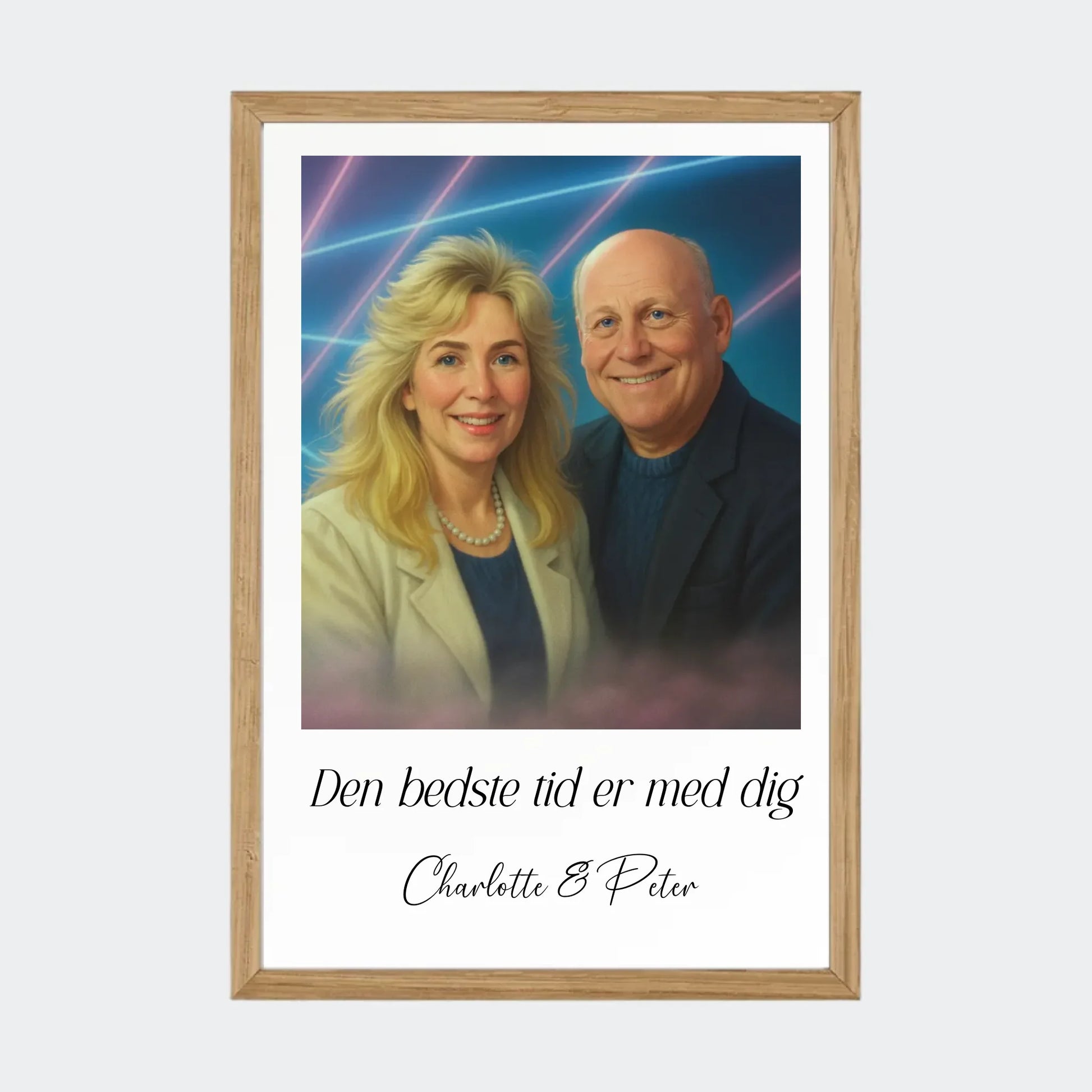 Plakat Ai genereret 1980s - Upload eget billede Customizer TeeInBlue A4 Massiv eg A4