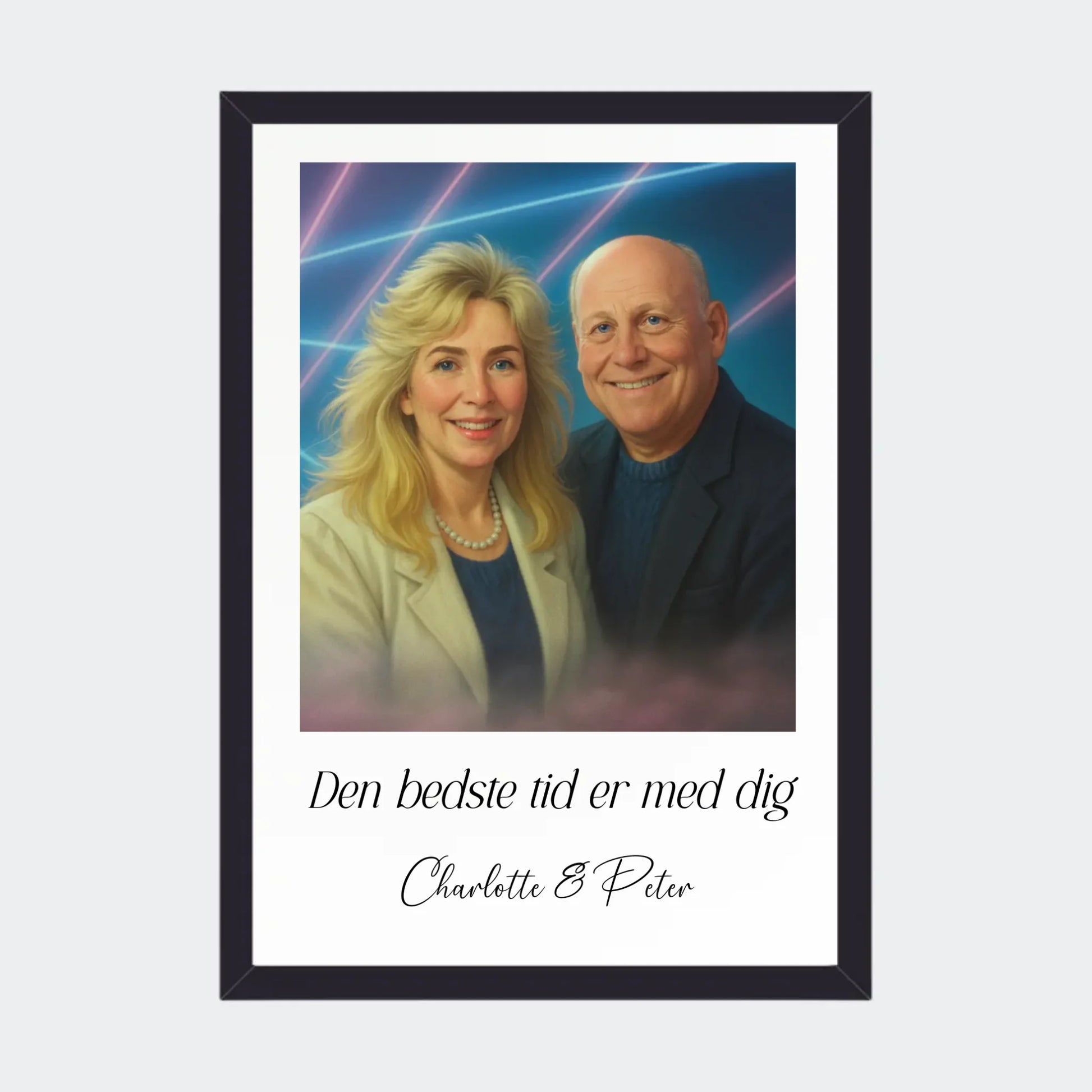 Plakat Ai genereret 1980s - Upload eget billede Customizer TeeInBlue A4 Sort A4