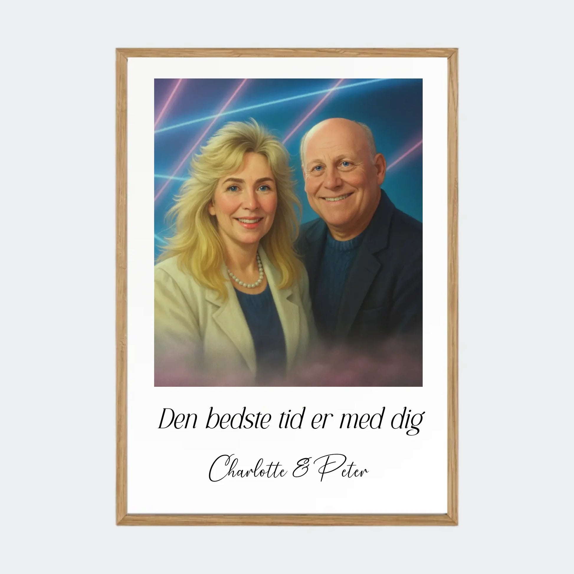 Plakat Ai genereret 1980s - Upload eget billede Customizer TeeInBlue A3 Massiv eg A3